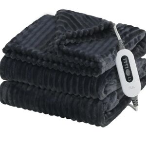🆕 Soft Dark Grey Heated Blanket